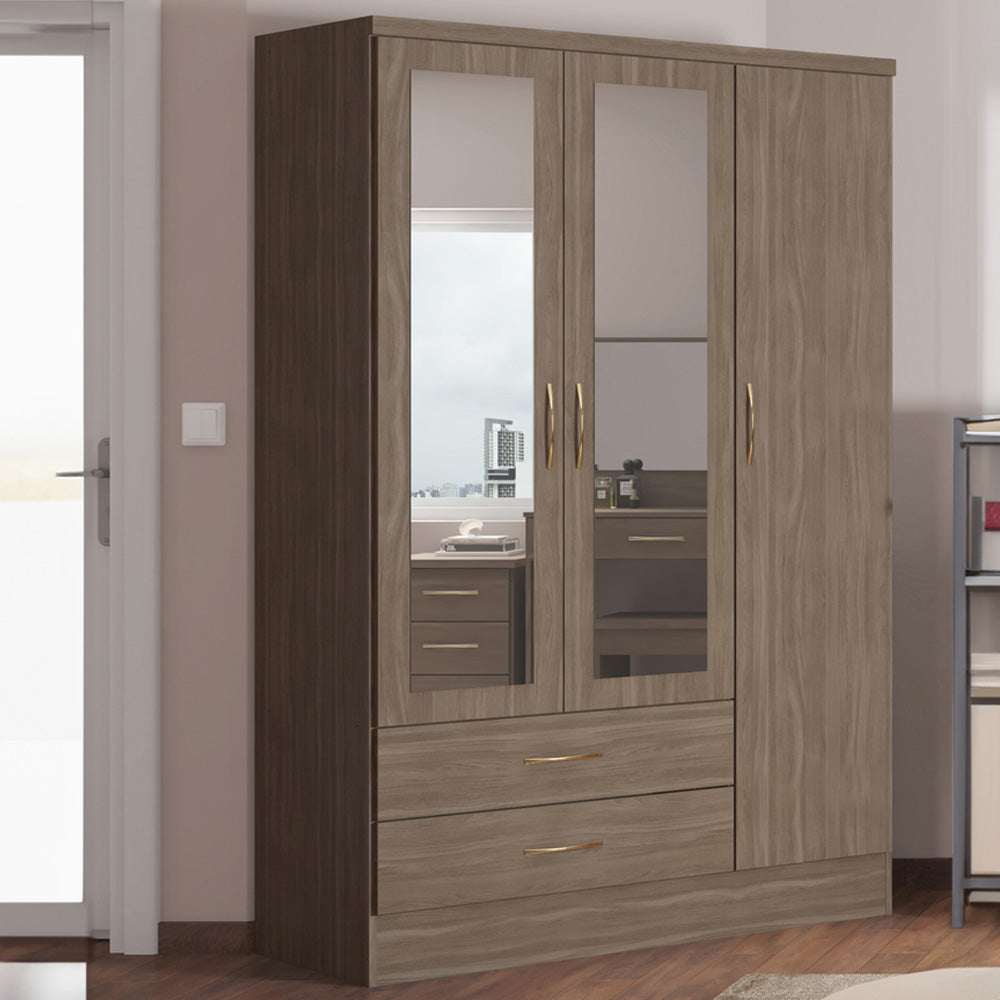 3 Door Wardrobe | Including Drawers & Mirrors