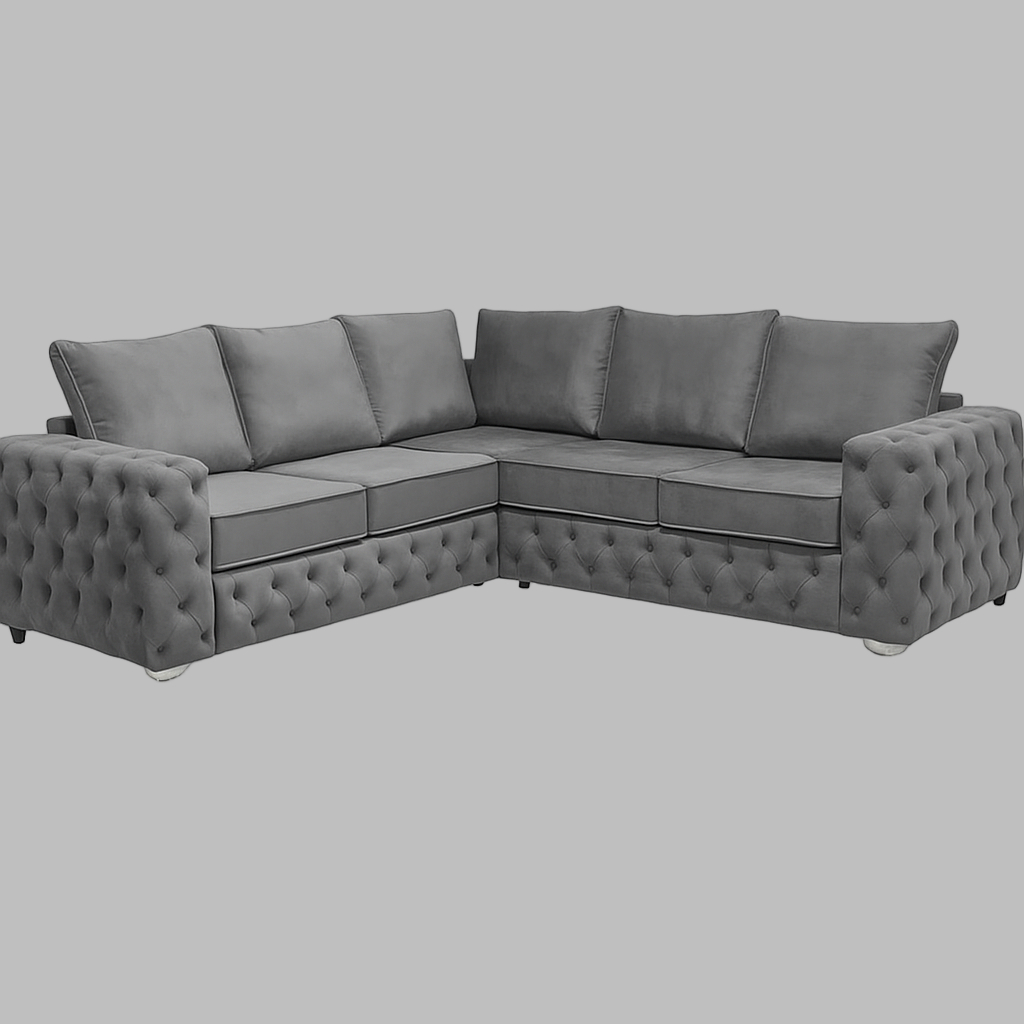 Ashton Chesterfield Scatter Back/High Back Sofa | Including Footstool