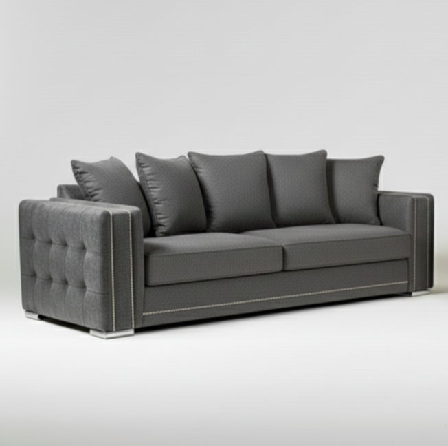 Alaska Simple Sofa | With Footstool