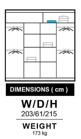 Nicole Sliding Door Wardrobe | Including Mirrors