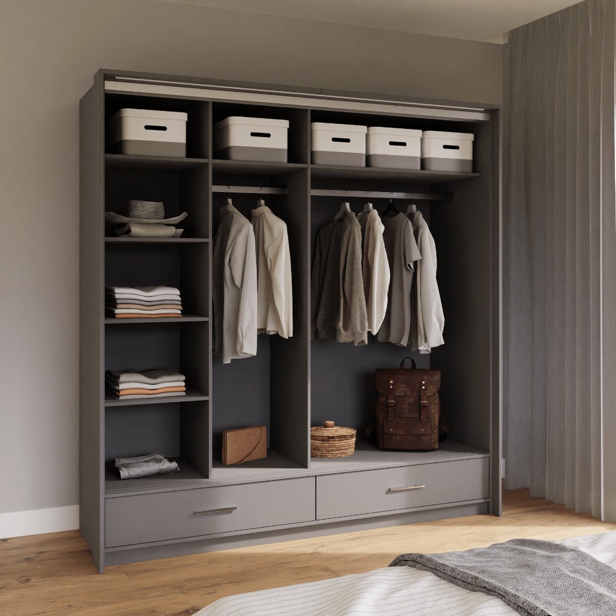 High Gloss Sliding Door Wardrobe | Including Mirrors
