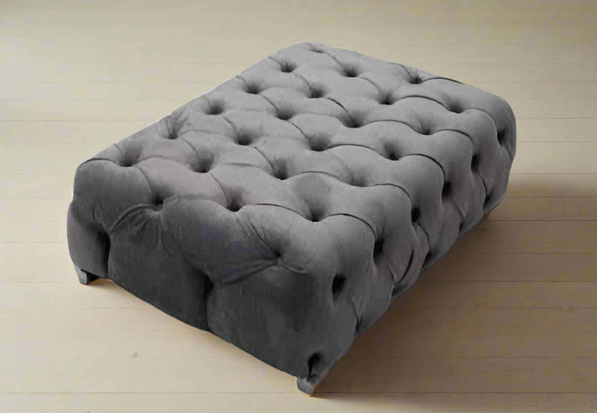 Ashton Chesterfield Scatter Back/High Back Sofa | Including Footstool