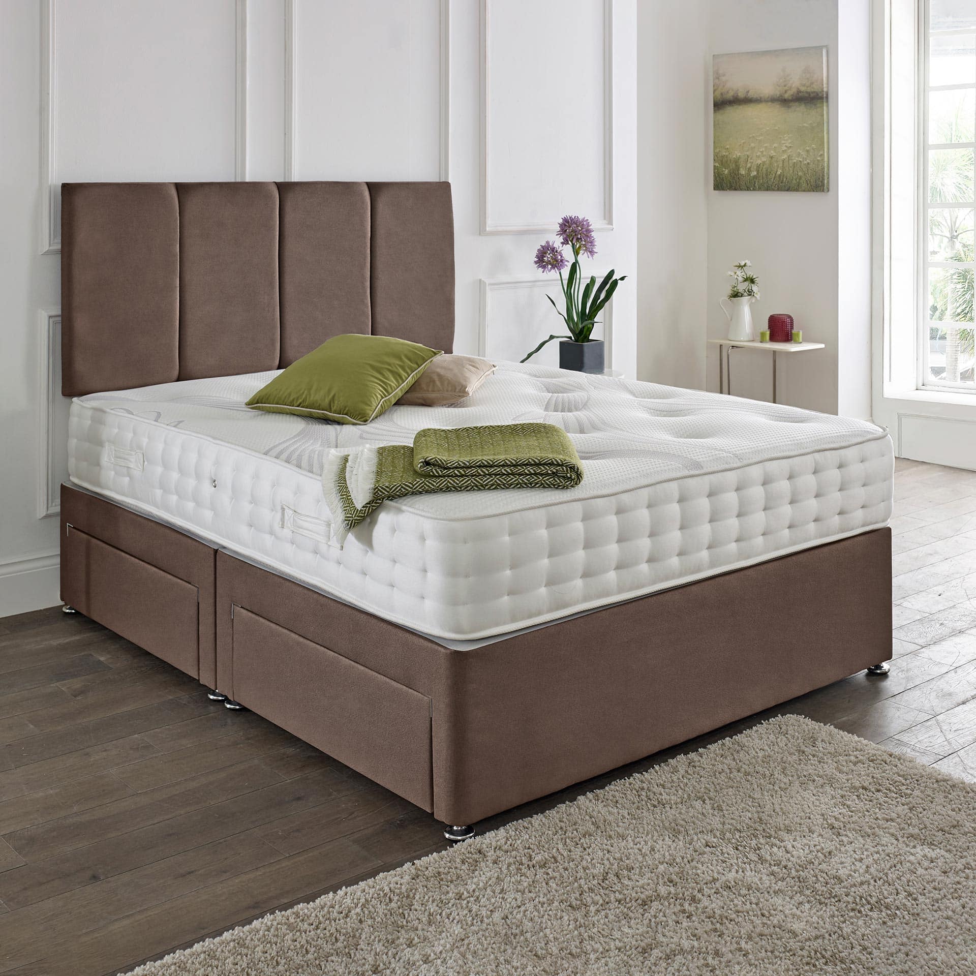 Divan Small Double Bed 4ft | Including Mattress & Headboard